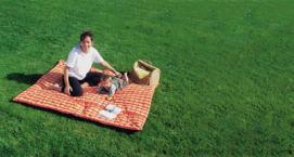 AMAZONAS PICKNICKDECKE 'MOLLY' (orange 175 x 135 cm)