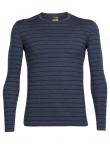 Icebreaker  MENS OASIS LS CREWE  (Fathom HTHR/Admiral/Stripe)