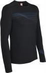 Icebreaker Mens OASIS LS CREWE SURGE (Black)