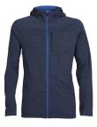 Icebreaker  MENS MT ELLIOT LS HOOD  (Fathom HTHR/Pelorus/Pelorus)