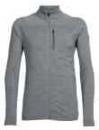 Icebreaker  MENS MT ELLIOT LS ZIP  (Gritstone HTHR/Gritstone HTHR/Black)