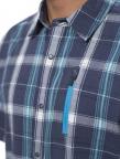 Icebreaker  MENS COMPASS II SS SHIRT PLAID (Fanthom HTHR/Cyan)