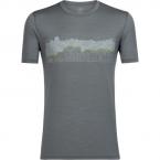 Icebreaker MENS TECH LITE SS CREWE HAUTE ROUTE (Metal)