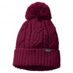 Jack Wolfskin STORMLOCK POMPOM BEANIE (dark ruby)