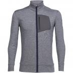 Icebreaker MENS MOMENTUM LS ZIP (Midnight Navy/Snow HTHR/Monsoon)