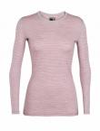 Icebreaker WMNS 200 OASIS LS CREWE (Blizzard HTHR/PRISM/Stripe)