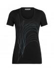 Icebreaker WMNS TECH LITE SS SCOOP LEAF SHIRT (Black)