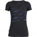 Icebreaker WMNS TECH LITE SS V SHEARWATER (Jet HTHR)