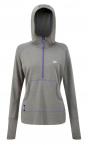 Mountain Equipment WMNS CALICO HOODED ZIP TEE (Steel Grey)