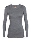 Icebreaker WMNS 200 OASIS LS SCOOP (Gritstone HTHR)