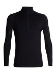 Icebreaker MENS 260 ZONE LS HALF ZIP (Black/CHILI RED)