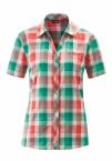 Maier Sports JARA SS BLUSE W (green/pink check)