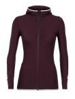 Icebreaker WMNS DESCENDER LS ZIP HOOD (VELVET/DEW)