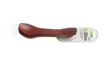 HUMANGEAR BESTECK GOBITES UNO (3er Pack rot, grau, orange)
