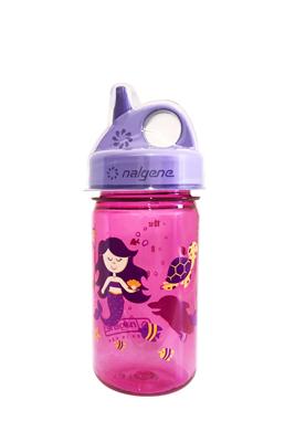 NALGENE KINDERFLASCHE 'GRIP-N-GULP' (0,35 L mit Deckel pink Meerjungfrau)