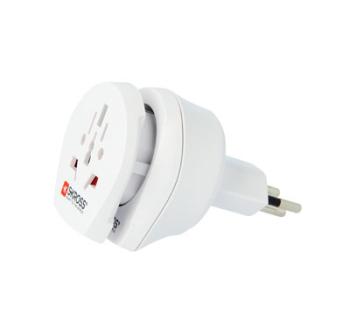 SKROSS STECKERADAPTER 'COMBO' (World to Schweiz)