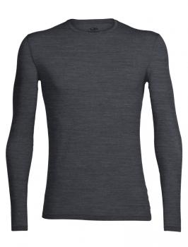 Icebreaker  MENS ANATOMICA LS CREWE  (Jet HTHR/Black/Jet HTHR)