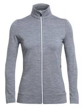 Icebreaker  WMNS DIA LS ZIP  (Gritstone HTHR/Snow/Gritstone HTHR)