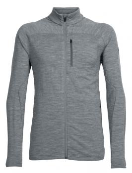 Icebreaker  MENS MT ELLIOT LS ZIP  (Gritstone HTHR/Gritstone HTHR/Black)