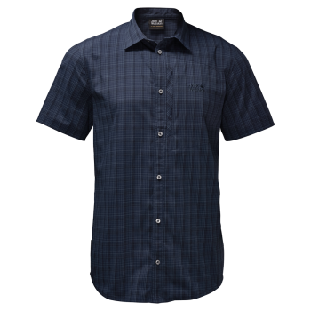 Jack Wolfskin RAYS STRETCH VENT SHIRT M (night blue checks)