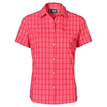 Jack Wolfskin CENTAURA STRETCH VENT SHIRT W (hibiscus red checks)