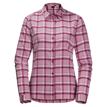 Jack Wolfskin LIGHT VALLEY SHIRT W (dusty pink checks)