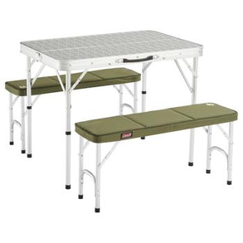 COLEMAN 'PACK-AWAY' GARNITUR FÜR 4 (Tisch und 2 Bänke)