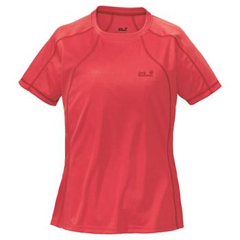 Jack Wolfskin COOLMAX TRACK T WOMEN (hibiscus red)