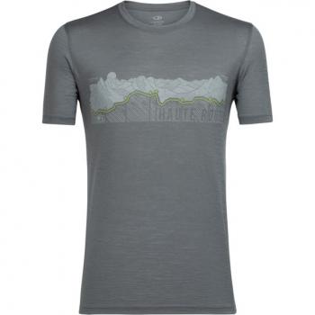 Icebreaker MENS TECH LITE SS CREWE HAUTE ROUTE (Metal)