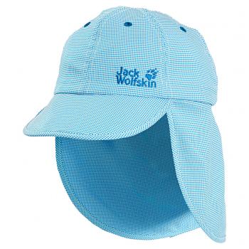 Jack Wolfskin DESERT SUN HAT KIDS (turquoise checks)