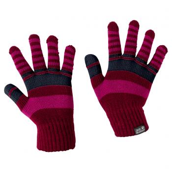 Jack Wolfskin CROSS KNIT GLOVES KIDS (dark ruby)