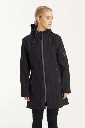 Ilse Jacobsen RAIN07B 3/4 Softshellmantel (dark antracite/blue)