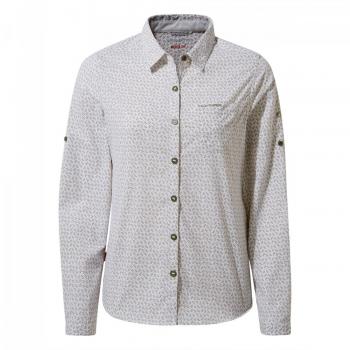 Craghoppers NosiLife GISELE LS SHIRT WOMEN (soft moss print)