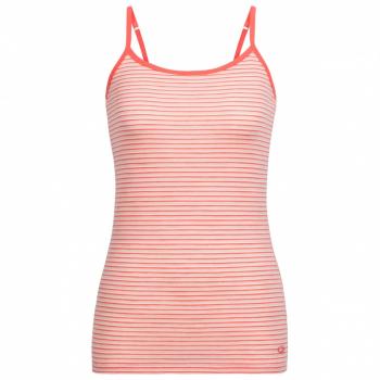 Icebreaker WMNS SIREN CAMI (poppy red/Snow/Stripe)