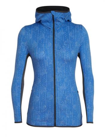 Icebreaker WMNS AWAY LS ZIP HOOD SHOWERS (Cove/Monsoon)