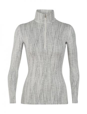 Icebreaker WMNS 250 VERTEX LS HALF ZIP DRIFT (Snow/Black)