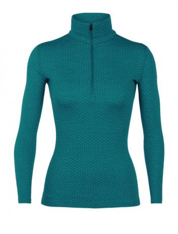 Icebreaker WMNS 250 VERTEX LS HALF ZIP MOUNTAIN DASH (Kingfisher/ARCTIC TEAL)