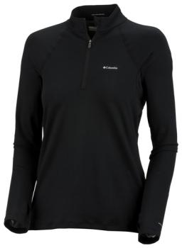  Columbia WOMEN'S BASELAYER HEAVYWEIGHT LS 1/2 ZIP (black)