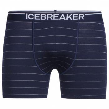 Icebreaker MENS ANATOMICA BOXERS (Midnight Navy/Gritstone HTHR/Stripe)