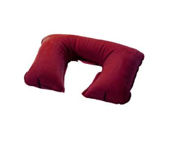 BASICNATURE NACKENKISSEN AUFBLASBAR (bordeaux rot)