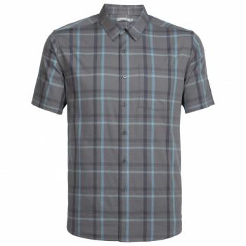 Icebreaker MENS COMPASS SS SHIRT (Metal/Monsoon/Plaid)
