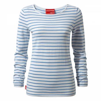 Craghoppers NosiLife CAMILLE CREW WOMEN (optic white/ bluebell)