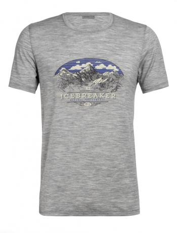 Icebreaker MENS TECH LITE SS CREWE K2 CREST (Metro HTHR)