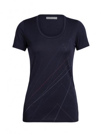 Icebreaker WMNS TECH LITE SS SCOOP PINNACLE SHIRT (Midnight Navy)