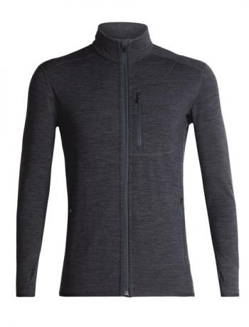Icebreaker MENS DESCENDER LS ZIP (Jet HTHR)