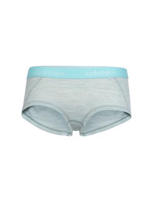 Icebreaker WMNS SPRITE HOT PANTS (Blizzard HTHR/AQUA SPLASH/Stripe)