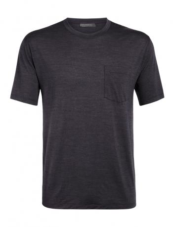 Icebreaker MENS NATURE DYE DRAYDEN SS POCKET CREWE (Tannin)