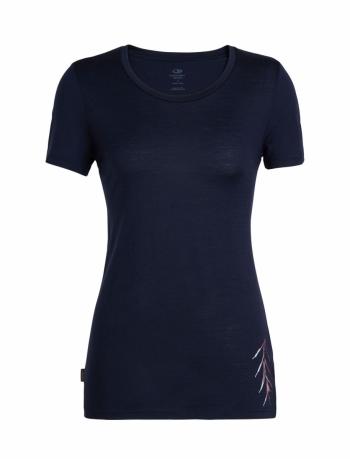 Icebreaker WMNS TECH LITE SS LOW CREWE PANAX (Midnight Navy)