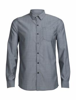 Icebreaker  MENS DEPARTURE II LS SHIRT PLAID (Monsoon HTHR)