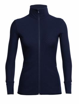Icebreaker  WMNS DESCENDER LS ZIP (Midnight Navy/Ice Blue)